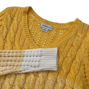 Liz Claiborne Womens Yellow V Neck Ombre Sweater, Liz‎ Claiborne Long Sleeve 53